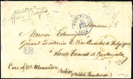 Stamp of Belgium 1854 Cover from Belgian Foreign Office (12.08.54) 