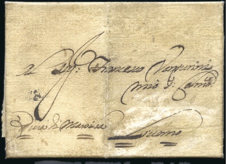 Stamp of Greece 1687 Disinfected letter from Milo Zante to Livorno