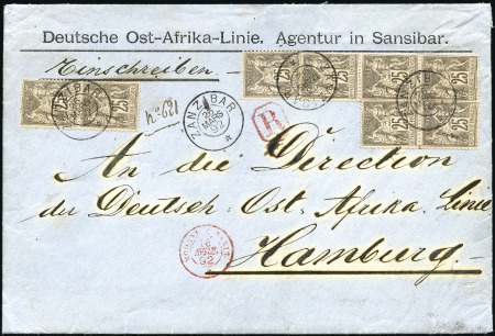 Stamp of Zanzibar » The French Post Office (1889-1904) 1892 (Mar 26) German East Africa-line Zanzibar age