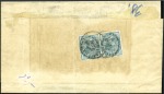 Stamp of Zanzibar » The Zanzibar Post Office (1895-1964) 1896 (Oct 26) Home-made wrapper at double book pos