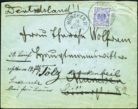 Stamp of Zanzibar » The German Post Office (1890-1891) 1891 (June 19) Envelope posted on board SS "Bundes