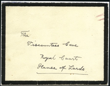 Stamp of Zanzibar » Miscellaneous Material 1926 (May 26) Buckingham Palace headed mourning le