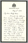Stamp of Zanzibar » Miscellaneous Material 1926 (May 26) Buckingham Palace headed mourning le