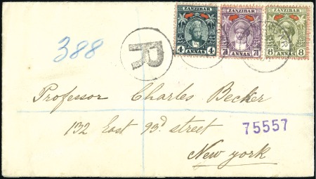 Stamp of Zanzibar » The Zanzibar Post Office (1895-1964) 1904 (Dec 5) Envelope sent registered to the USA w