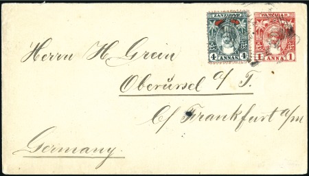 Stamp of Zanzibar » The Zanzibar Post Office (1895-1964) 1907 (Feb 14) 1a Postal stationery envelope to Ger