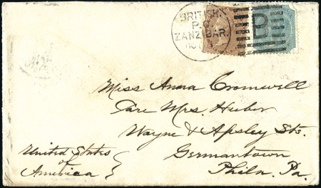 Stamp of Zanzibar » The Indian Post Office (1875-1895) 1879 (Oct 13) Envelope from a crew member of the U