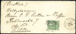Stamp of Zanzibar » The Indian Post Office (1875-1895) 1892 & 1894 Ladies covers to India and AUSTRIA res