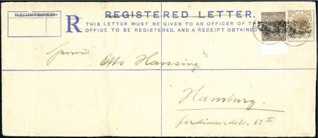 Stamp of Zanzibar » The Zanzibar Post Office (1895-1964) 1895 (Nov 22) Large registered envelope with the i