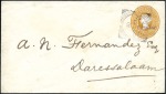 Stamp of Zanzibar » The Zanzibar Post Office (1895-1964) 1900 & 1901, Pair of overprinted 2a6p postal stati