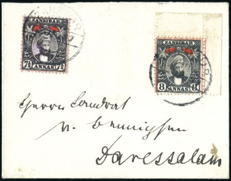 Stamp of Zanzibar » The Zanzibar Post Office (1895-1964) 1897 (Jan 12) Envelope at to German East Africa wi
