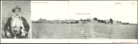 Stamp of Zanzibar » Miscellaneous Material POSTCARDS: 4 Panoramic picture postcards of Zanzib