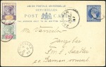 Stamp of Zanzibar » Destination Mail SEYCHELLES: 1897 (Sep 3) 6c Postal stationery card