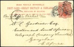 Stamp of Zanzibar » Destination Mail GREAT BRITAIN: 1894 & 1899 1d Postal stationery ca
