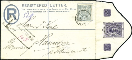 Stamp of Zanzibar » The Zanzibar Post Office (1895-1964) 1905 & 1910 Pair of covers; 1905 envelope envelope