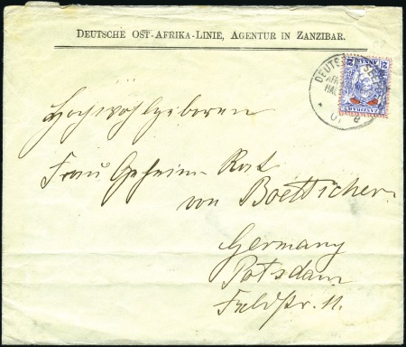 Stamp of Zanzibar » The Zanzibar Post Office (1895-1964) 1901 German East Africa-Line Agent in Zanzibar pri
