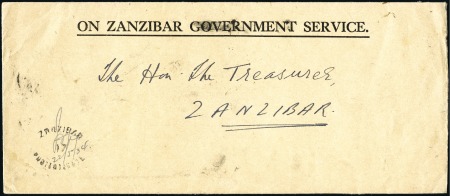 Stamp of Zanzibar » The Zanzibar Post Office (1895-1964) 1934 (May 14) Official envelope sent unfranked and