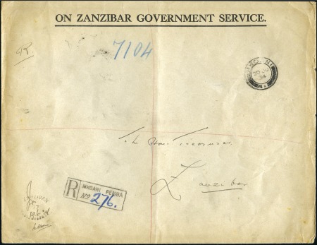 Stamp of Zanzibar » The Zanzibar Post Office (1895-1964) 1934 (Jul 20) Large official envelope sent unfrank