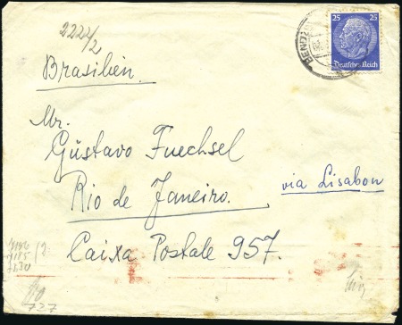 Stamp of Israel » Israel: The Holocaust - Ghettos BENDSBERG: Censored cover from H.Gründman in Bends