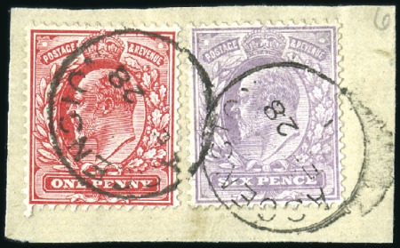 Stamp of Great Britain » British Post Offices Abroad ASCENSION: 1902-11 KEVII 1d scarlet and 6d pale du
