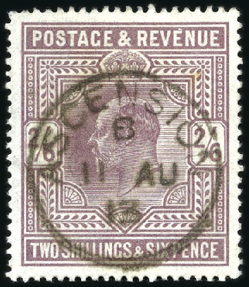 Stamp of Great Britain » British Post Offices Abroad ASCENSION: 1902-11 KEVII 2s6d dull reddish purple