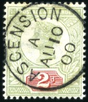 Stamp of Great Britain » British Post Offices Abroad ASCENSION: QV selection incl. 1881 1d lilac (2), 1