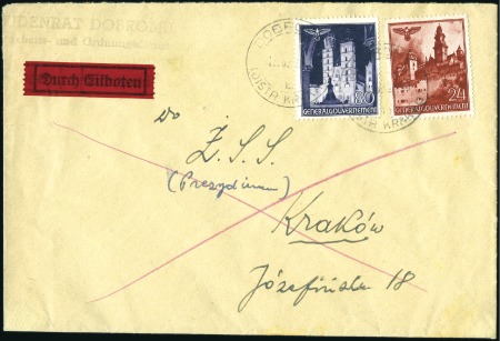 Stamp of Israel » Israel: The Holocaust - Ghettos DOBROMIL: 1942 Envelope with General Government fr