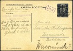 Stamp of Israel » Israel: The Holocaust - Ghettos GLUSK: 1940 Postal card 12pfg surcharge on General