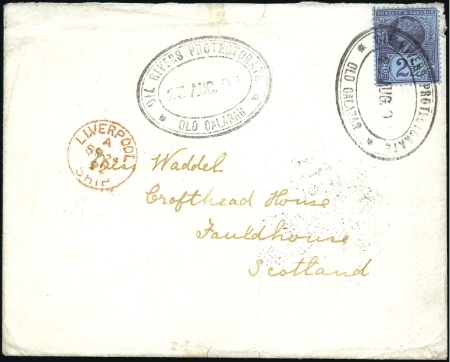 Stamp of Great Britain » British Post Offices Abroad NIGER COAST, OLD CALABAR: 1892 (Aug 23) Envelope t