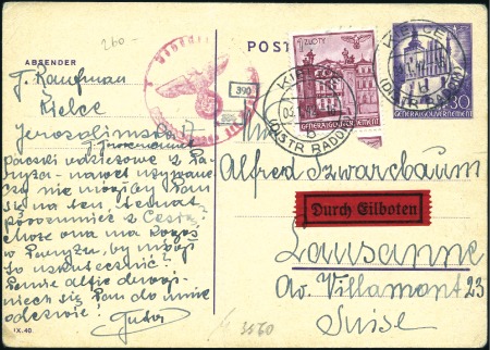 Stamp of Israel » Israel: The Holocaust - Ghettos KIELCE: General Government 30pfg postal stationery