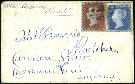 Stamp of Great Britain » British Post Offices Abroad CRIMEA: 1855 (Feb 19) Small envelope to England wi