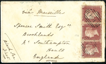 Stamp of Great Britain » British Post Offices Abroad CRIMEA: 1855 (Oct 8) Envelope to England with thre