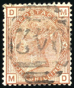 Stamp of Great Britain » British Post Offices Abroad CYPRUS, LARNACA: 1880-83 1s Orange-Brown pl.14 wmk
