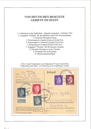 Stamp of Germany » Germany Collections and Large Lots 1941-45, EASTERN EUROPE OCCUPATIONS collection mou