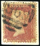 Stamp of Great Britain » British Post Offices Abroad CYPRUS, NICOSIA: 1d Red plate selection with "969"