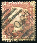 Stamp of Great Britain » British Post Offices Abroad CYPRUS, NICOSIA: 1d Red plate selection with "969"
