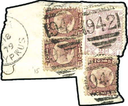 Stamp of Great Britain » British Post Offices Abroad CYPRUS, LARNACA: 1/2d Rose-Red selection with "942