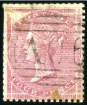 Stamp of Great Britain » British Post Offices Abroad BRITISH HONDURAS: 1856 4d Rose, faulty; 6d lilac s