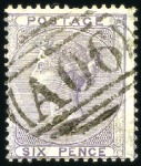 Stamp of Great Britain » British Post Offices Abroad BRITISH HONDURAS: 1856 4d Rose, faulty; 6d lilac s