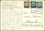 Stamp of Israel » Israel: The Holocaust - Ghettos SANOK: Postal card franked Deutsche Post Osten 6pf