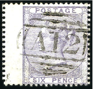 Stamp of Great Britain » British Post Offices Abroad ST. KITTS-NEVIS: 1856 6d Lilac left wing marginal