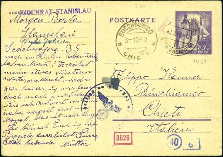 Stamp of Israel » Israel: The Holocaust - Ghettos STANISLAU: Censored General Government 30pfg posta