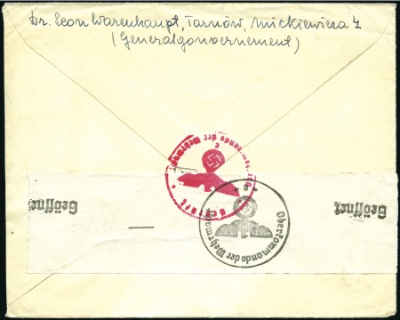 Stamp of Israel » Israel: The Holocaust - Ghettos TARNOW: Envelope franked General Government 50pfg 