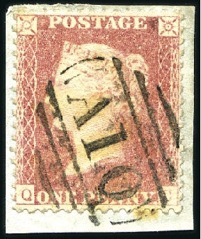 Stamp of Great Britain » British Post Offices Abroad ST. VINCENT: 1857 1d Red on small piece with crisp