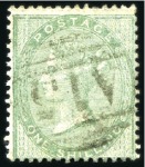 Stamp of Great Britain » British Post Offices Abroad GRENADA: Selection with "A15" numerals incl. 1857 