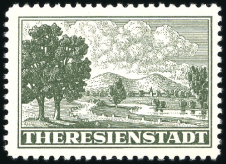 Stamp of Israel » Israel: The Holocaust - Ghettos THERESIENSTADT: Parcel stamp in green, perf. 10 1/