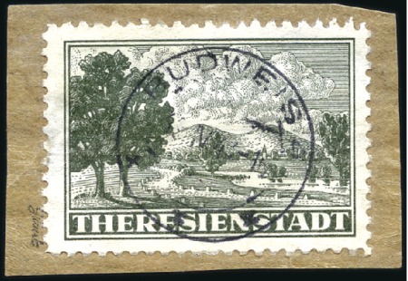 Stamp of Israel » Israel: The Holocaust - Ghettos THERESIENSTADT: Parcel stamp in green, perf. 10 1/