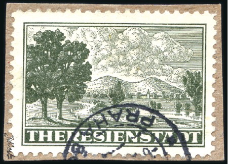 Stamp of Israel » Israel: The Holocaust - Ghettos THERESIENSTADT: Parcel stamp in green, perf. 10 1/