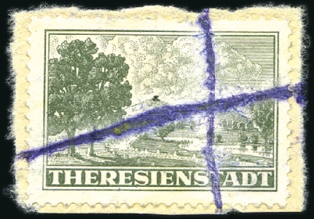 Stamp of Israel » Israel: The Holocaust - Ghettos THERESIENSTADT: Parcel stamp in green, perf. 10 1/