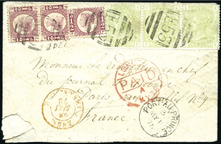 Stamp of Great Britain » British Post Offices Abroad HAITI, PORT-AU-PRINCE: 1878 (May 1) Envelope to Fr