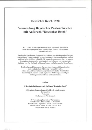 Stamp of Germany » Germany Collections and Large Lots 1920 DEUTSCHES REICH overprint issues collection n